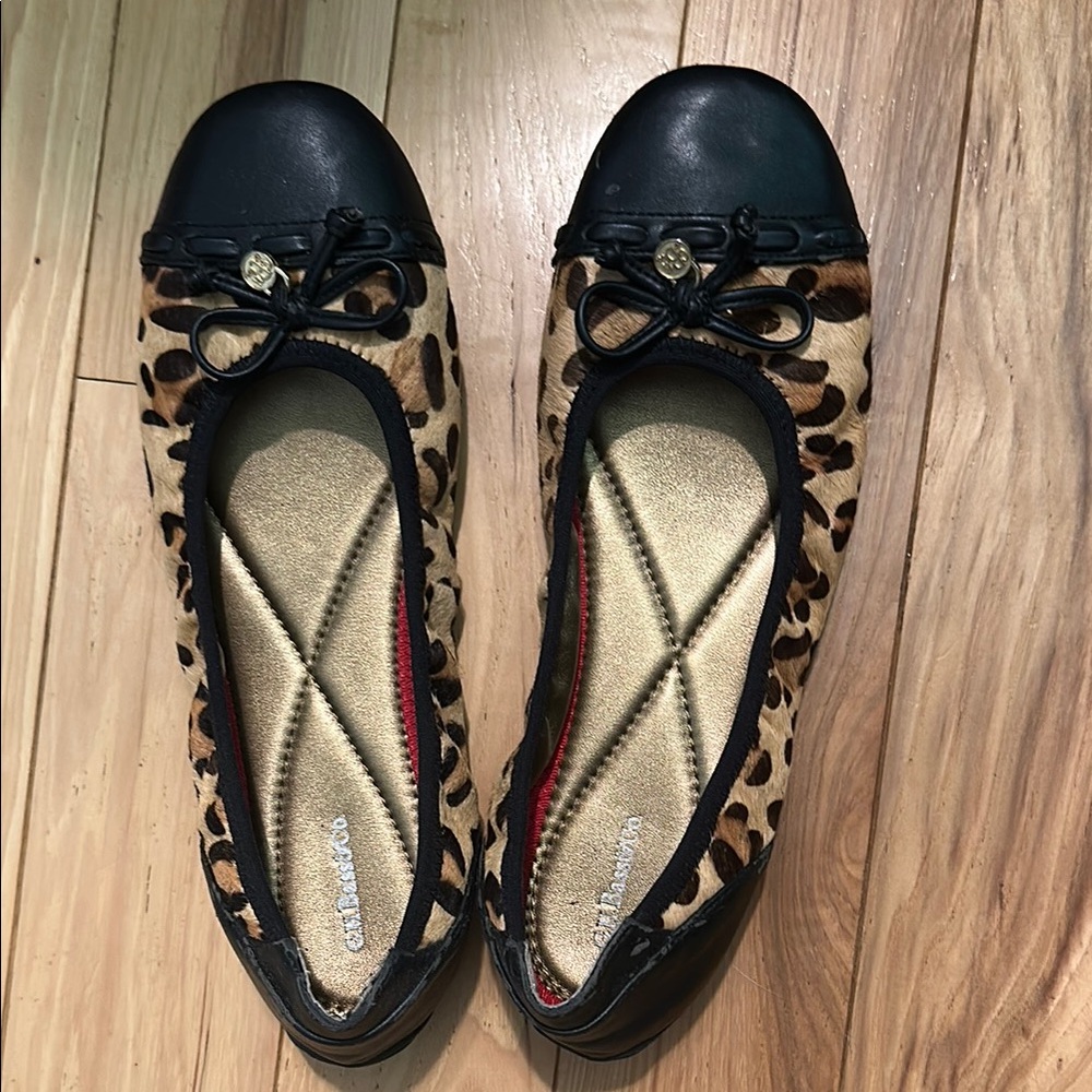 Chanel Leopard Print Ballet Flats - Black and Brown